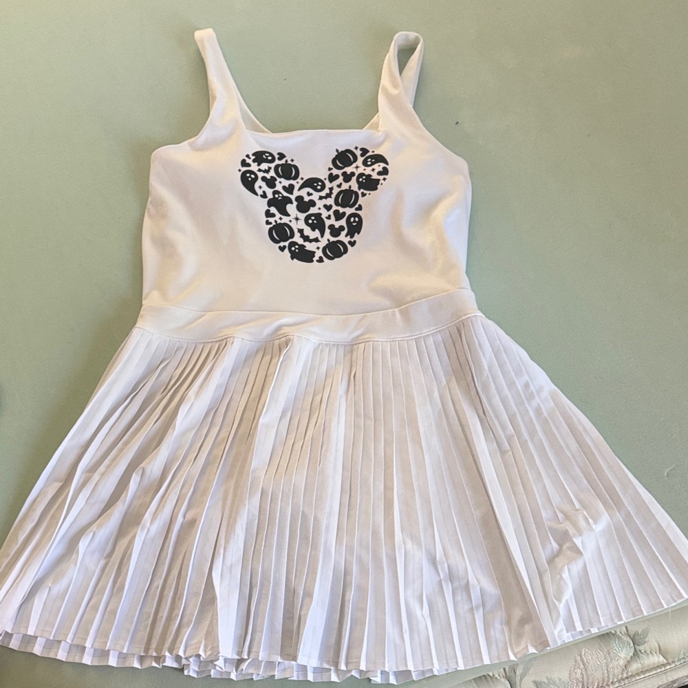 White Athletic Dress with Disney Graphic